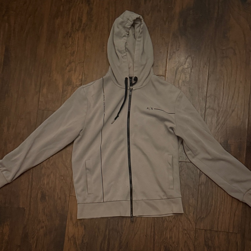 Armani Exchange Light Gray Hoodie